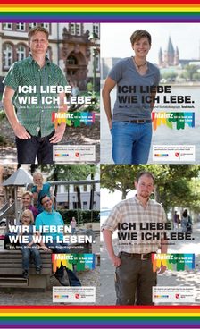 Das Bild zeigt Menschen als Beispiel für queeres Leben in Mainz.