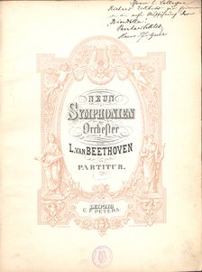 Titelseite Beethoven Neunte Sinfonie