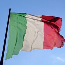 Das Bild zeigt eine italienische Flagge