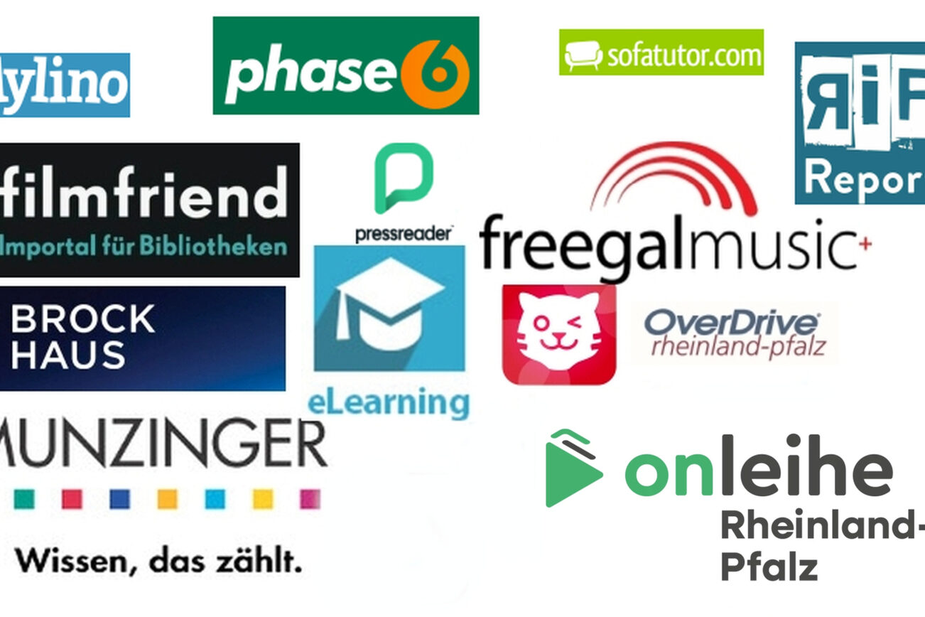 Das Bild zeigt die logos unserer digitalen Angebote