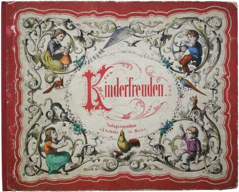 Vorderdeckel von "Kinderfreuden", um 1860