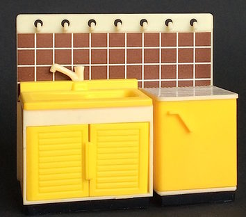 Miniaturkühlschrank mit Herd von 1960