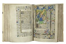 Bildergalerie Gutenberg-Museum "Buchgeschichte" Ein „Stundenbuch“ zur religiösen Erbauung (Frankreich, um 1450). Pracht und Seelenheil: Gebete und luxuriöse Bilder dienen im Stundenbuch zu religiöser Erbauung und Andacht (Frankreich, um 1450).