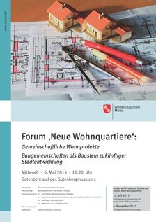 Plakat Forum Neue Wohnquartiere - Gemeinschaftliche Wohnprojekte