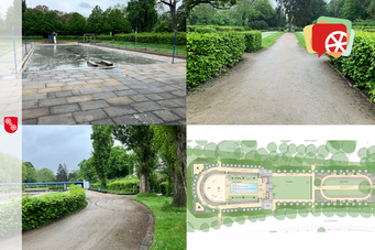 Collage mit Fotos der Anlage